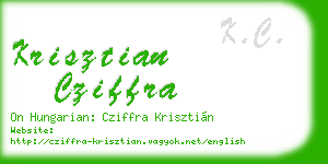 krisztian cziffra business card